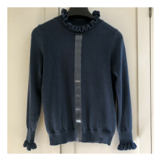 2 PC Boutique Outfit Blue Sweater & Skirt Set SZ 12 - Paisley Brand EUC! image {2}