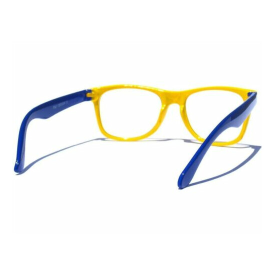 SMALL CHILD SIZE KIDS Clear Lens Glasses Classic Horn Rim Design Color Frame New image {2}