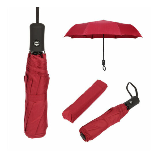 New 8 Ribs Automatic Compact Umbrella Folding Reverse Rain Sun Windproof image {8}