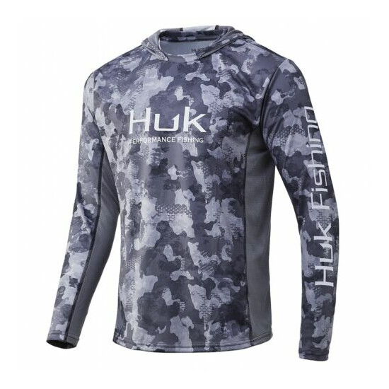 30% Off HUK Youth Icon X Refraction Camo Fishing Sun Hoodie-Pick Color/Size image {2}