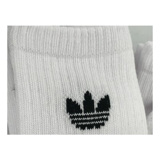 Men's ADIDAS White Classic Logo Cushioned Crew Socks - 6 Pack - $36 MSRP image {4}