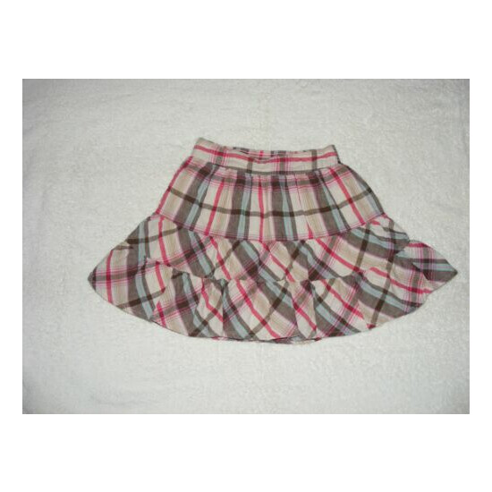 Old Navy Plaid with Attached Underskirt Ruffled Skirt - Size 6-7 image {1}