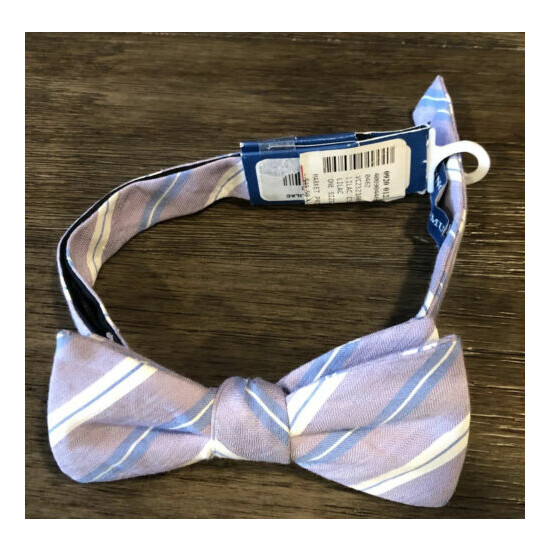 NEW Toddler Vince Camuto Bow Tie Plaid Purple Lilac White Light Blue Adjustable image {4}
