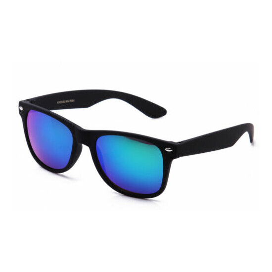 Kids Retro Sunglasses Classic Boys Girls Soft Rubberized Frame Lead Free UV 100% image {3}