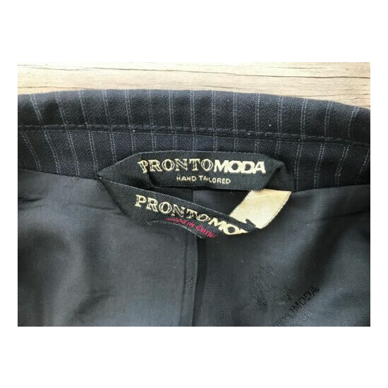 Prontomoda Men Blazer Two Button Sport Coat Jacket Designed in Italy Merino Wool image {3}