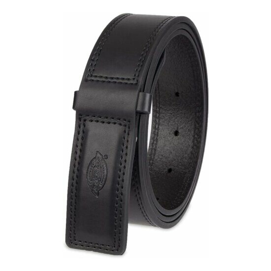 Dickies Men's Big & Tall Leather Covered Buckle Mechanics And Movers Belt Black image {1}