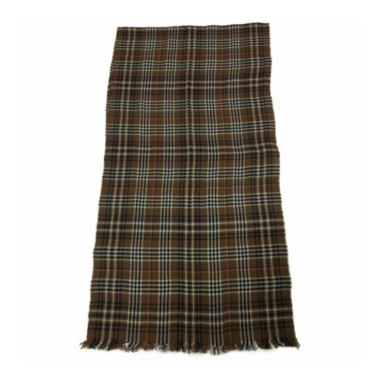 Men's Scarf Check Dark Brown DRAKE'S Art. 19768 100% Wool Made IN Scotland image {1}