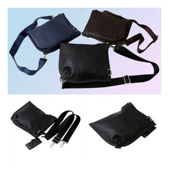 Men Shoulder Bag Fashion Faux Leather Handbag Casual Crossbody Messenger Pouch C image {1}