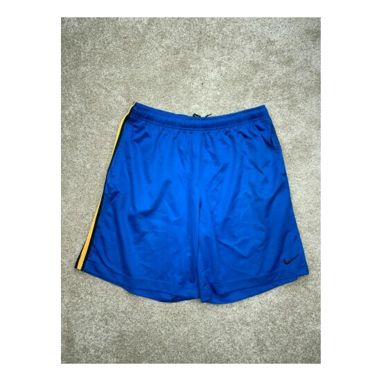Nike Shorts Mens Size XL Blue Polyester Basketball Gym Training Dri-Fit image {1}
