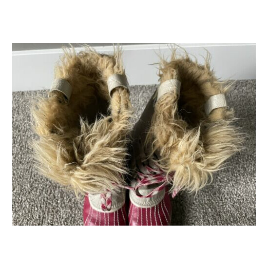 SOREL Tofino Winter Boots Girls Size 5 Waterproof Faux Fur image {3}