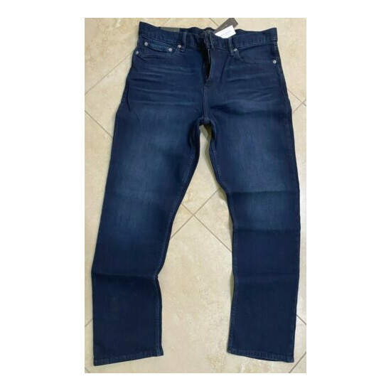 Banana Republic Slim Fit Jeans Men's Size 34 X 30 Dark Wash Stretch NEW image {4}