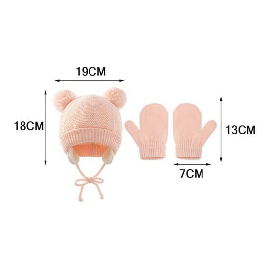 Cute Warm Pompom Baby Hat Winter Knitted Beanie Caps Infant Bonnet image {8}