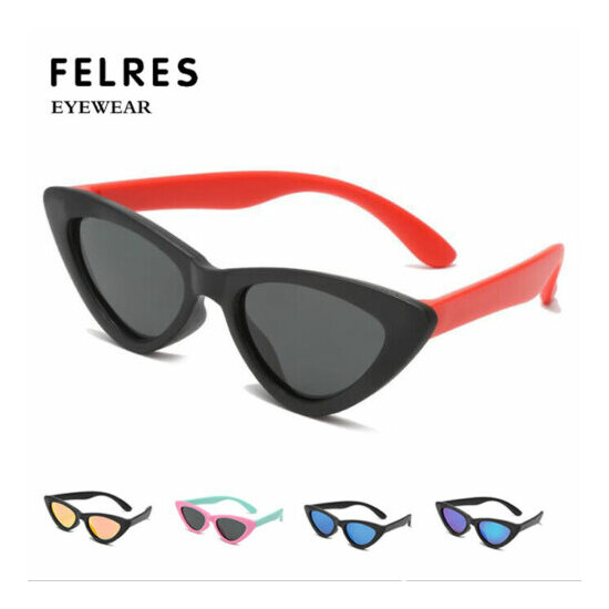 FELRES Child Girl Boy Cats Eye Polarized Sunglasses UV400 Outdoor Glasses Hot image {2}
