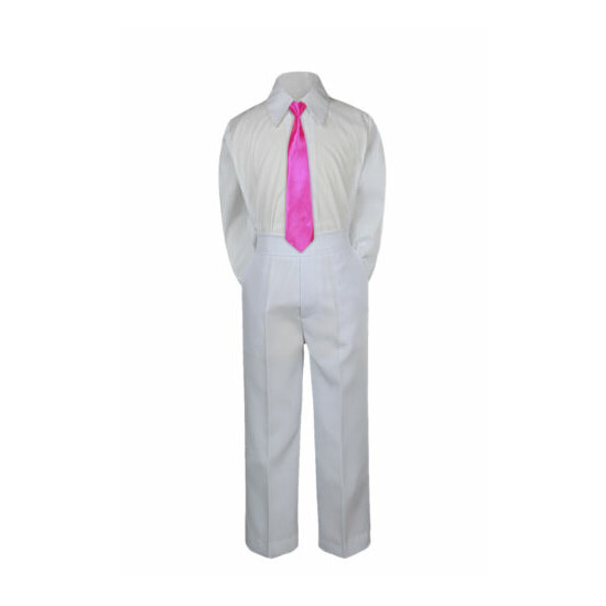 3pc Fuchsia Tie Shirt Suit for Baby Boy Toddler Kid Pants Color by Selection image {3}