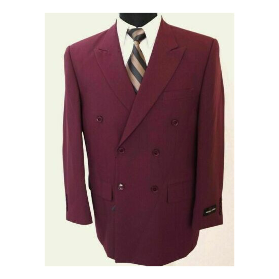  Men's 2 Piece Double Breasted Solid Color Suit Style 901P image {3}