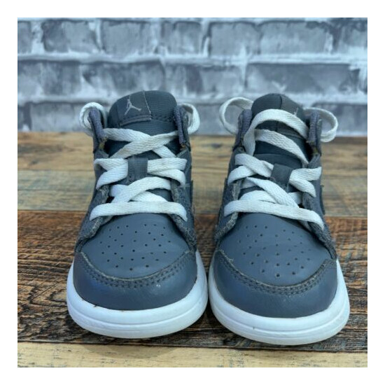 Nike Air Jordan 1 AJ1 Cool Grey White 2013 554727-003 Toddler Baby Size 4.5C Thumb {3}