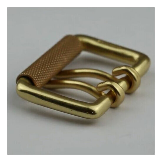 Heavy Duty Solid Brass Double Prong Roller Belt Buckle Fits 1.5" (38mm) Wide image {5}