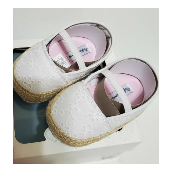 Ralph Lauren Infant Baby Toddler 9-12 Months White Bowman Layette Crib Shoes image {3}