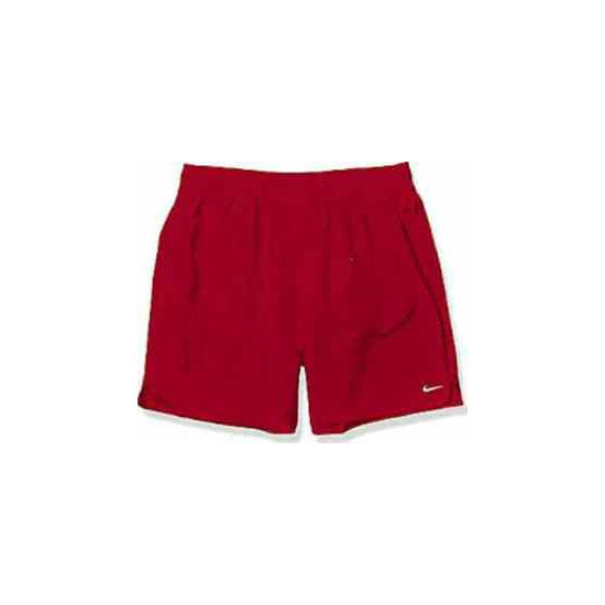 Nike Men's Solid Lap 9" Volley Short Swim Trunk,Maroon,XL image {1}
