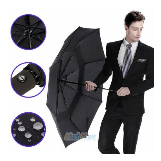 Automatic 8 Ribs Umbrella Anti-UV Sun/Rain Windproof 3 Folding Compact Umbrella image {2}
