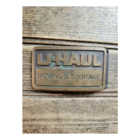U-Haul Moving & Storage Equipment Rental Company Solid Brass Vintage Belt Buckle image {1}