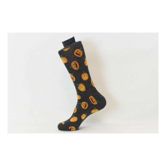 Men's Halloween Pumpkins Novelty Crew Socks Shoe Size 6-12.5 image {4}