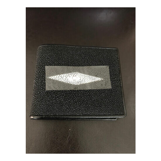 Los Altos Western Wear Genuine Stingray Single Stone Wallet CA11205 NEW image {1}