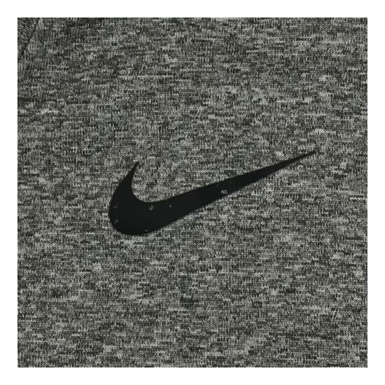 Nike Dri-Fit Mens Activewear Long Sleeve T-Shirt Gray Heathered Crew Neck M image {3}