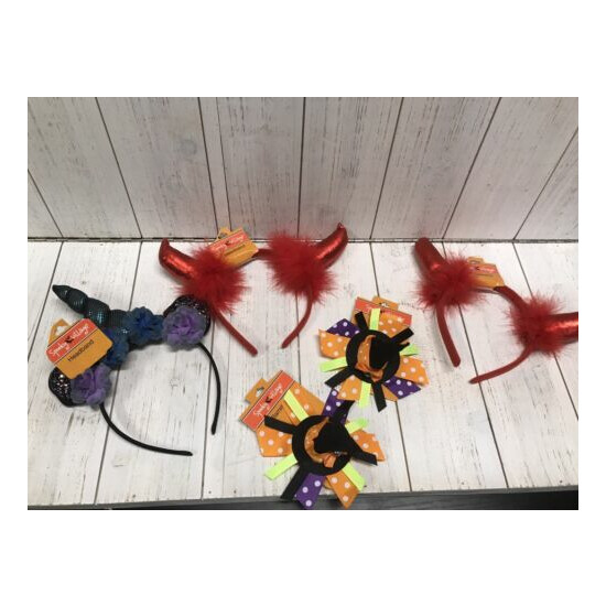 Lot Of 5 Halloween Head Bands & Hair Barrettes New image {2}