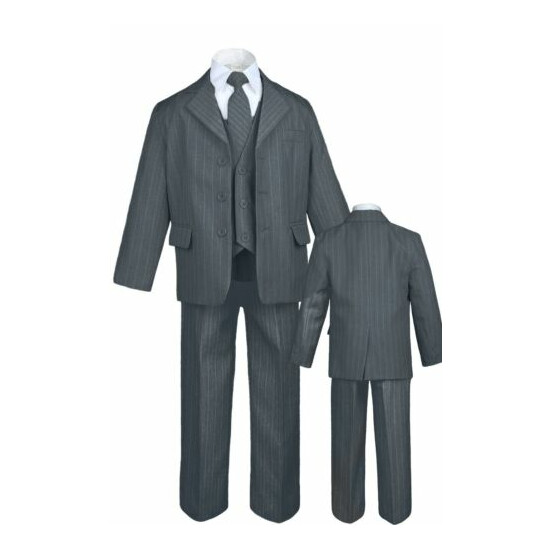 New Baby,Toddler & Boy Easter Formal Wedding Party Tuxedo Suit blue Gray S-18,20 image {4}