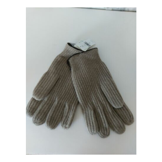 Men's Portolano 100% Cashmere Gloves Rib Knit Size XL image {1}