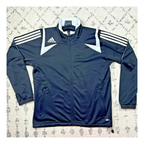 Adidas Clima365 Jacket Size Medium Mens Long Sleeve Full Zip Clima Cool Black image {1}