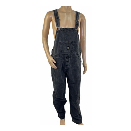 Vintage Pointer Brand Black Denim Work/Uniform Overalls Mens Size 40 image {1}