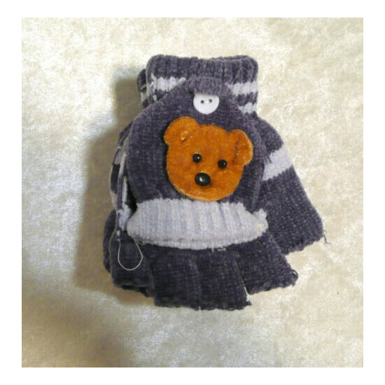 Cute Childrens Toddlers Brown Bear Mittens Gloves Baby Winter Warm Boy/Girls Hot image {2}