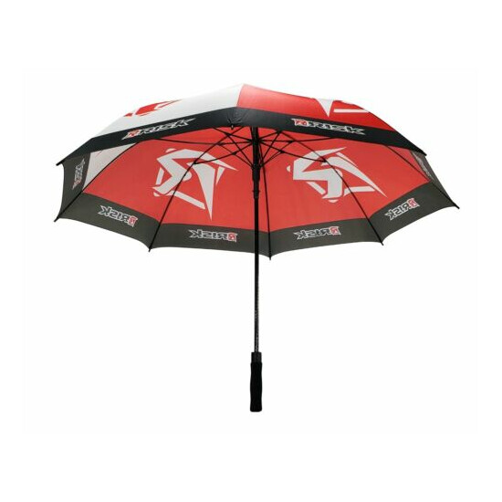 RISK Racing Factory Pit Umbrella Brolly Large 50" Motocross Black Red Golf sport image {5}