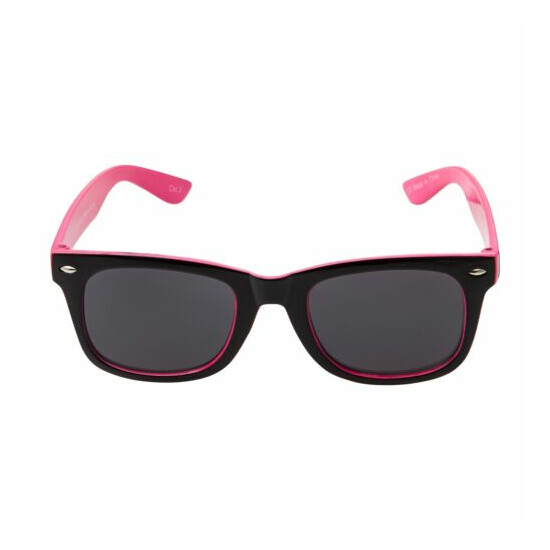 Black + Pink Kids Childrens Sunglasses Classic Girls Boys Fashion Glasses UV400 image {4}
