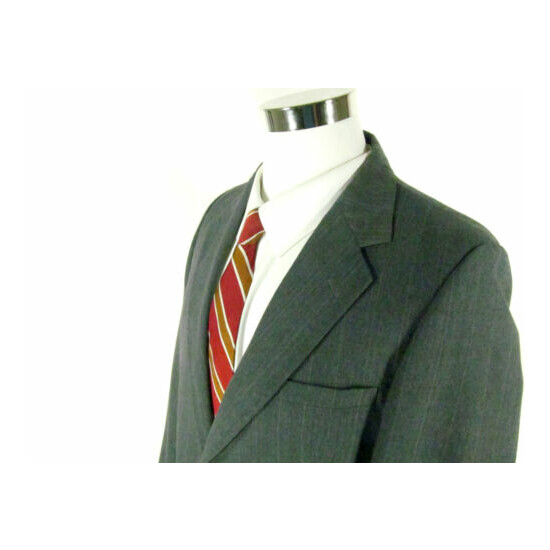 Peter Ravel Men's Sports Coat Blazer Jacket Size 42R Gray Striped image {2}