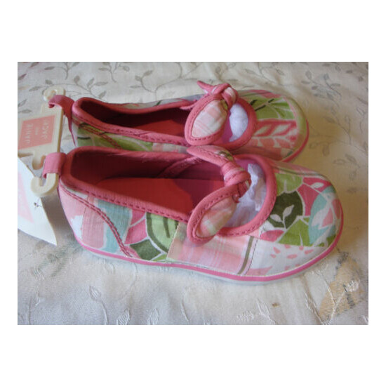 NWT JANIE AND JACK ISLAND SUMMER PATCHWORK SHOES 7 PINK image {3}