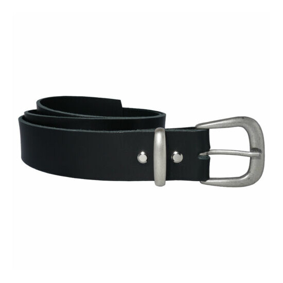 Belt berlingr Black with Solid Buckle altsilber Removable Belt Cowhide New image {1}