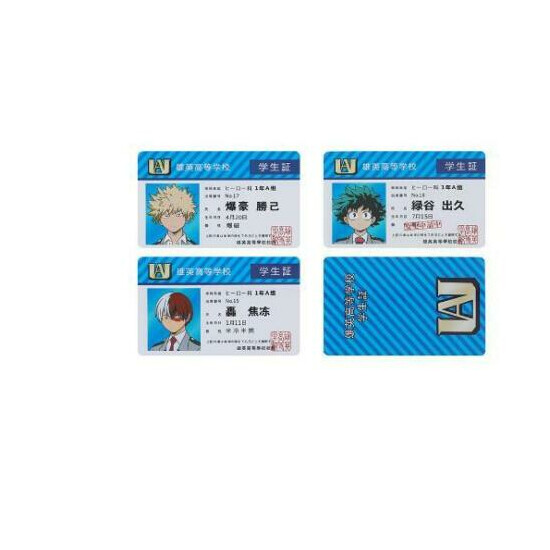 50pcs Anime Peripheral My Hero Academia PVC Student ID Card School Food Card image {2}