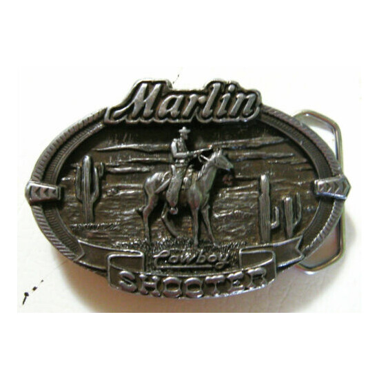 Marlin Firearms Cowboy Shooter Vintage Belt Buckle from 1996 image {1}