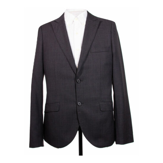 Topman Mens 40R Gray Wool Poly Blend Blazer Sports Coat Suit Jacket image {1}