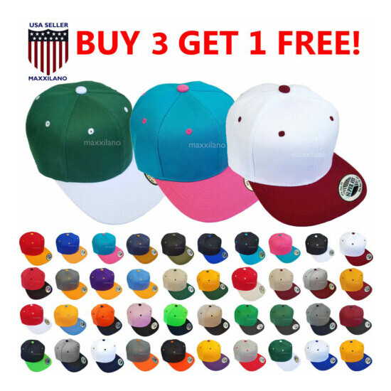 Snapback Hat Hip-Hop Baseball Cap for Men One Size Adjustable Hats Flat Bill  image {1}