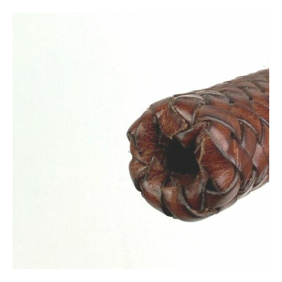 Imported Italian Leather Herringbone Handle for Umbrella or Walking Stick  image {4}