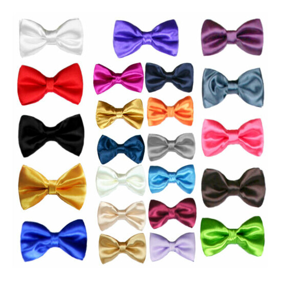 Satin Bow Tie Baby Toddler KidS Teen BoyS Formal Tuxedo SuitS 23 color Selection image {1}