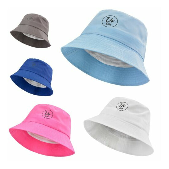Kids Bucket Hat Junior Boy Girl Children UV UPF 50+ Sun Protection image {1}