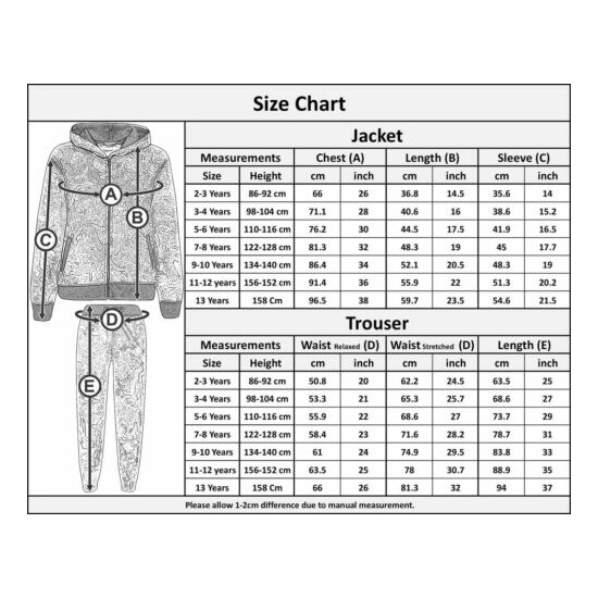 Kids Tracksuit Boys Girls Designer's Camouflage Jogging Suit Top Bottom 5-13 Yr image {4}