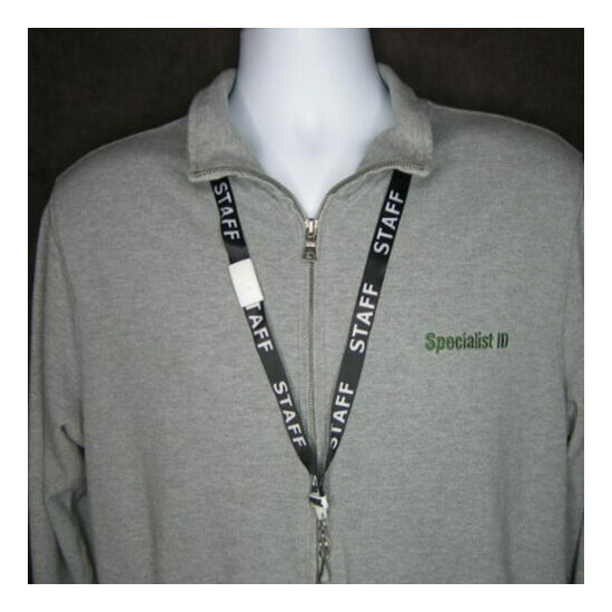 Staff Lanyard with Swivel Metal Clip & Breakaway Clasp for ID Badge, Event Pass image {2}