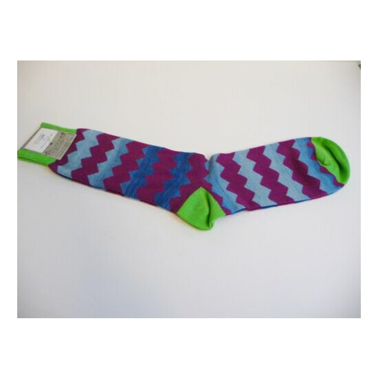 Unplugged NWT Blue Multi-Color Design Patterned Socks One Size Neiman Marcus image {2}