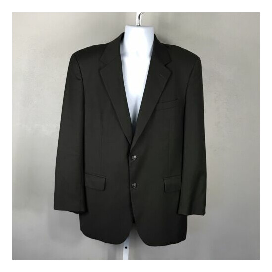 Jos. A Bank Green 2 Button Wool Blazer Jacket Sz 42R ~ Lined ~ Single Vented image {2}